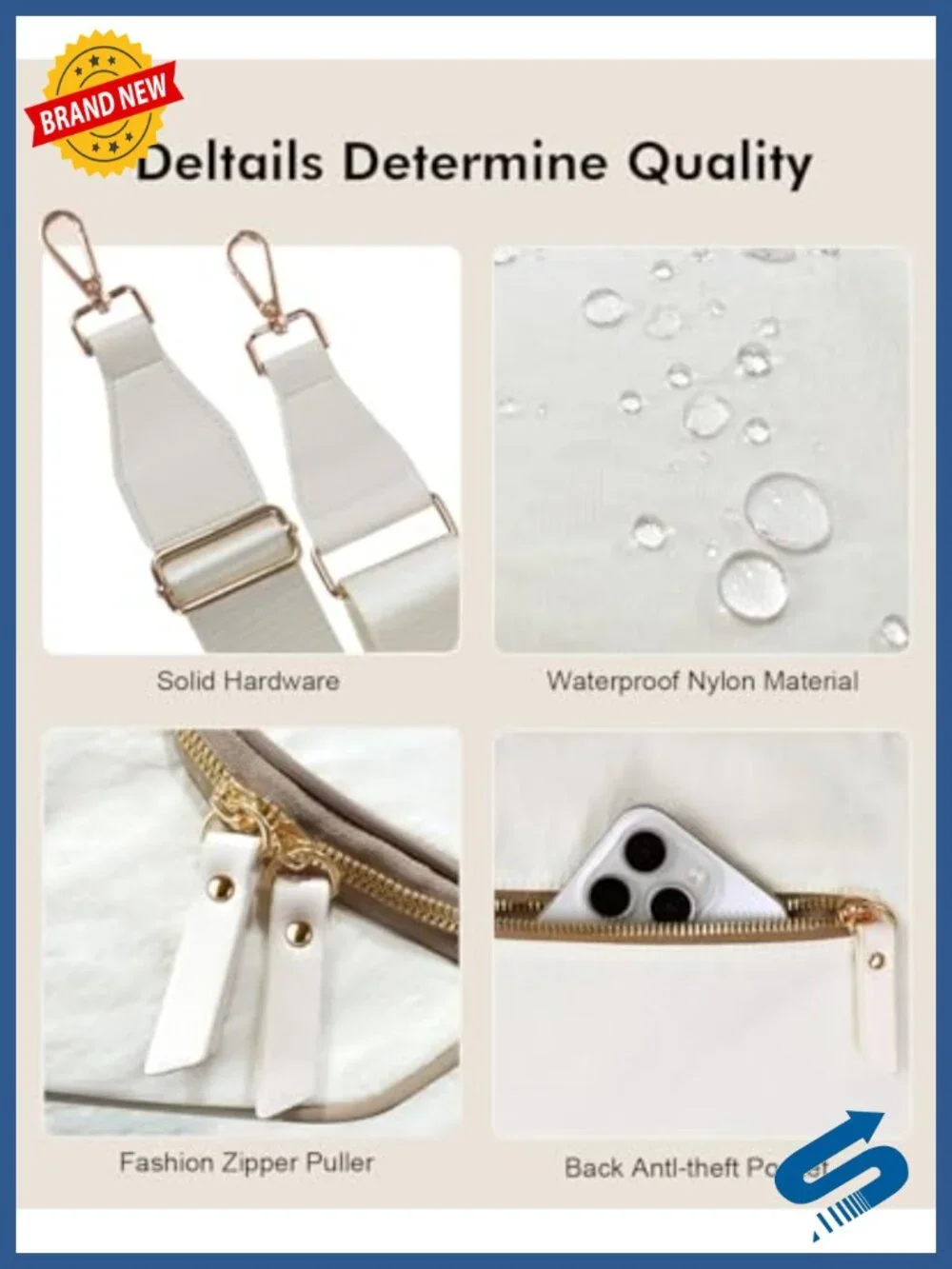 Expandable Waterproof Crossbody Sling with Card Slots